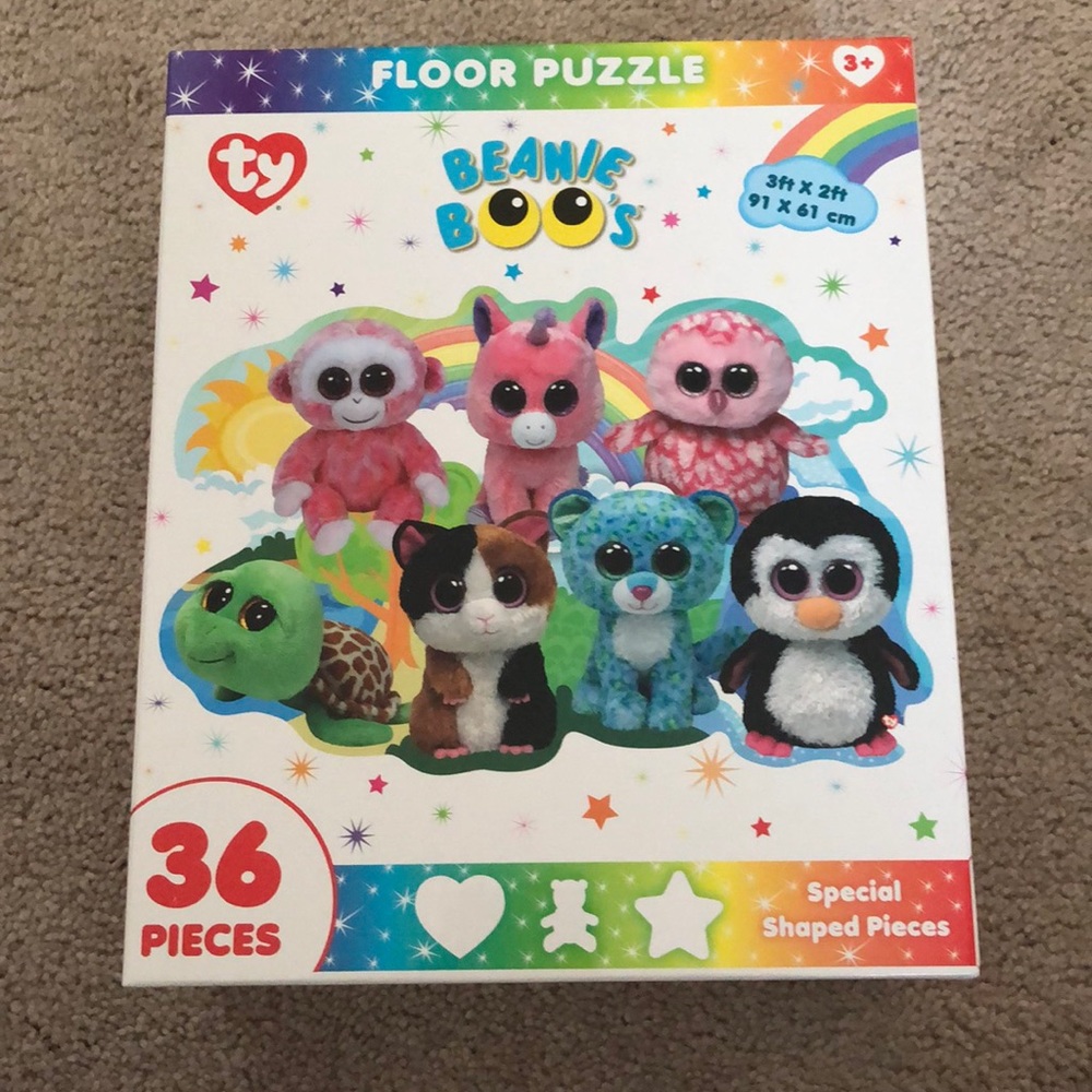 🌟3/$15🌟 Large Beanie Boo Floor Puzzle (36 pieces)